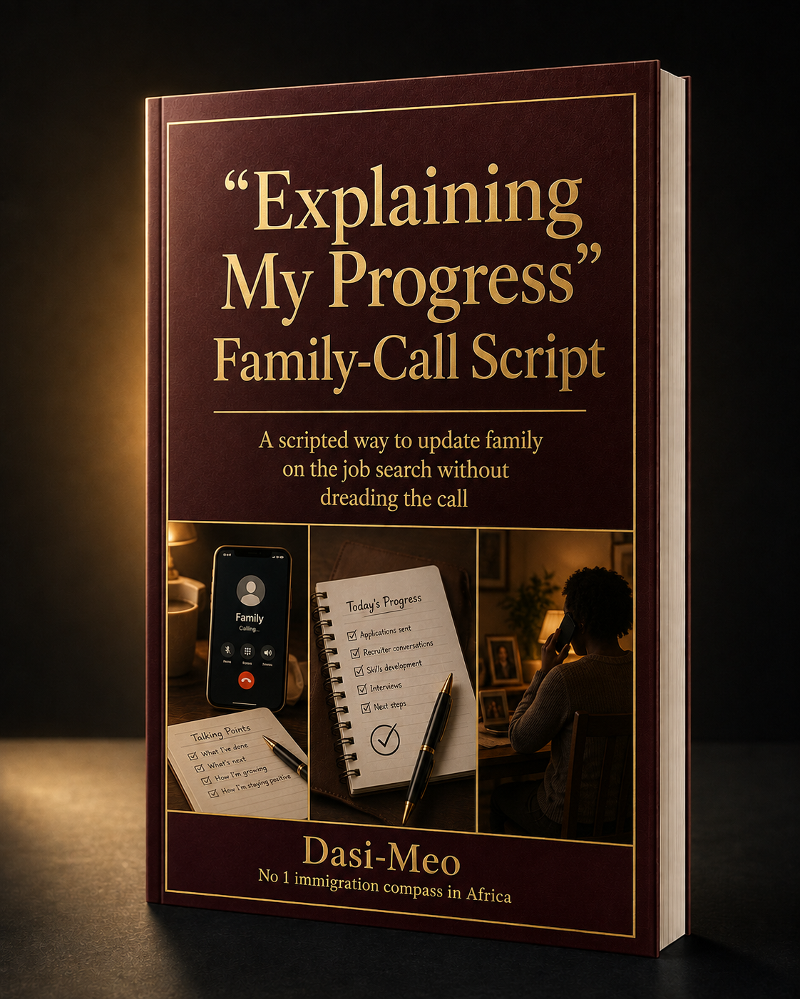 Explaining My Progress Family-Call Script - bonus eBook cover