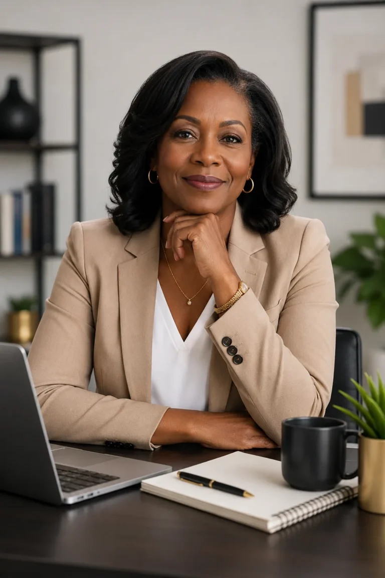 Robin Samuel, clinical diagnostic reviewer at Medlab Success Hub, at her desk