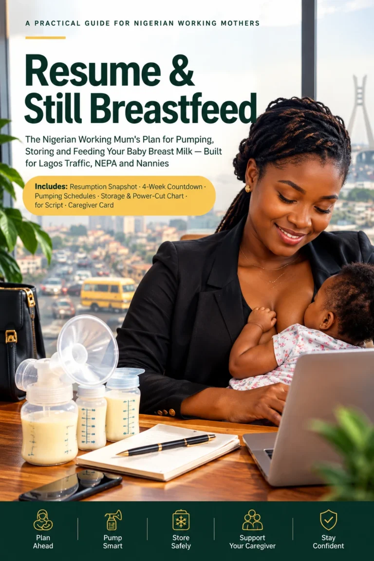Resume & Still Breastfeed guide cover: a working mother breastfeeding at her desk
